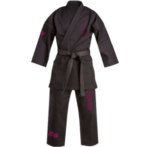 MAR 004B Karate Gi Black Custom Lightweight 8.5oz Kyudokan Goju Ryu Karate Do