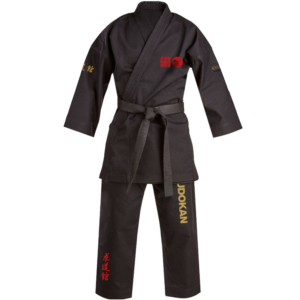 MAR 004B Karate Gi Black Custom Lightweight 8.5oz Kyudokan Goju Ryu Karate Do