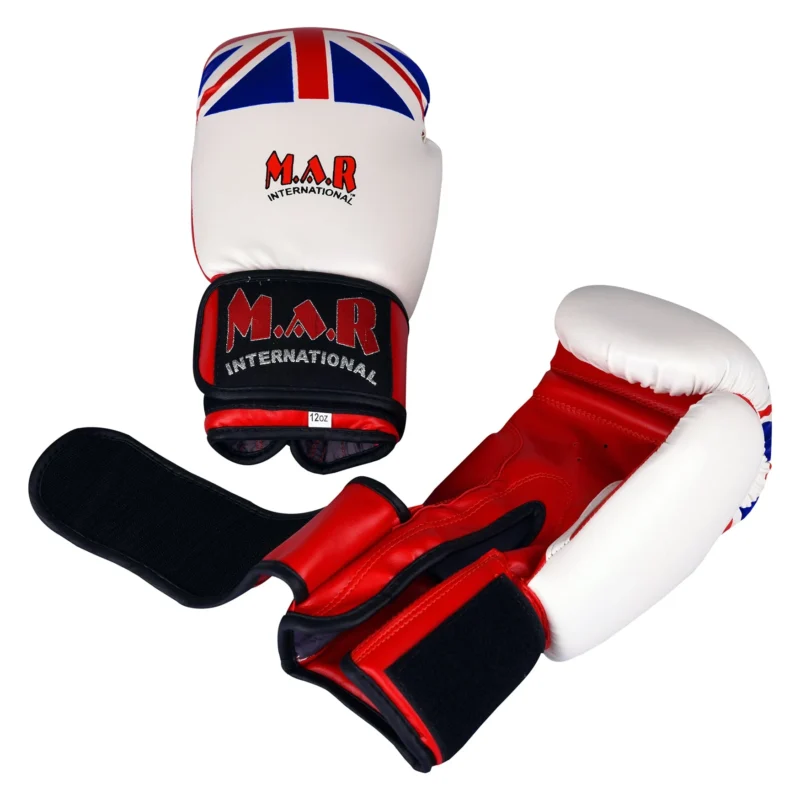 White Union Jack Boxing/Kickboxing Gloves 4