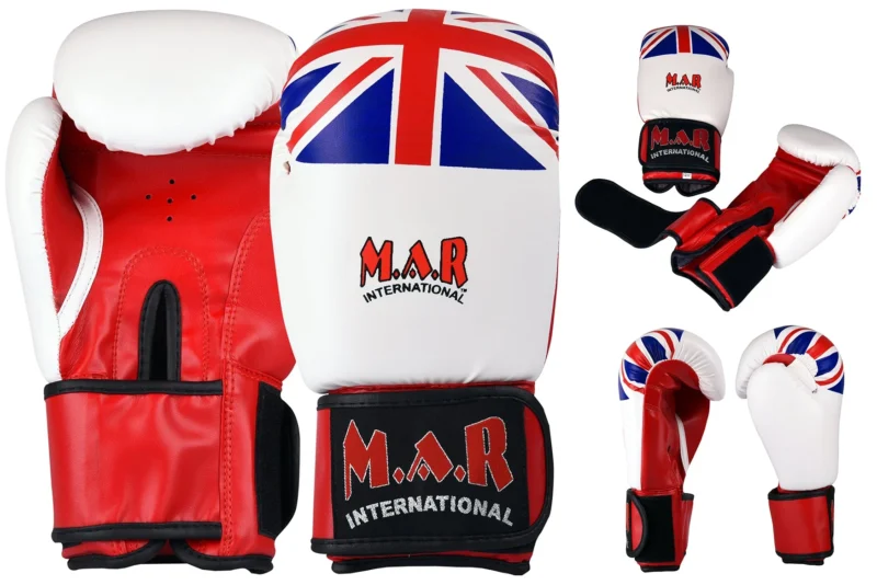 White Union Jack Boxing/Kickboxing Gloves 7